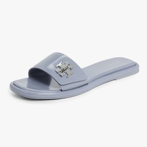 Tory Burch Womens Light Blue Slide Sandals
